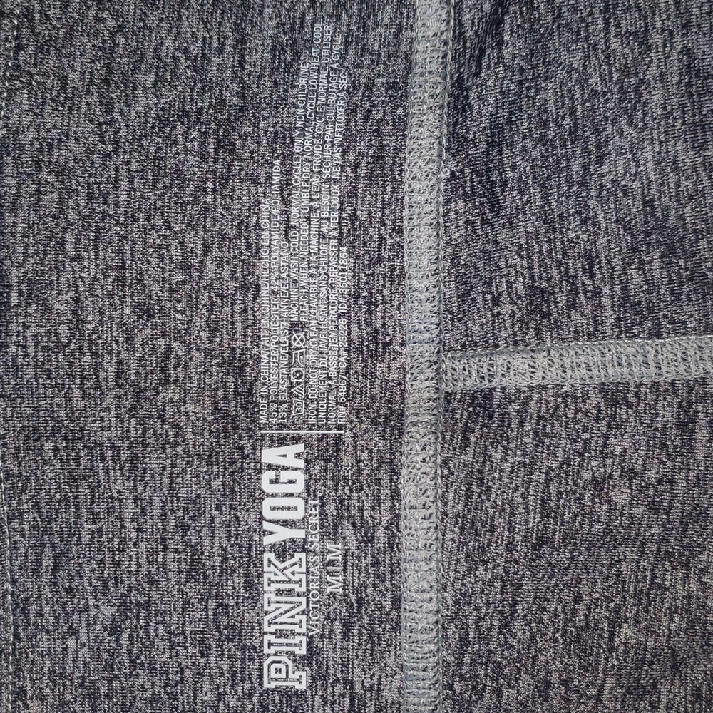 Victorias Secret Pink Ultimate Yoga Gray Black Medium nwt - Picture 7 of 8